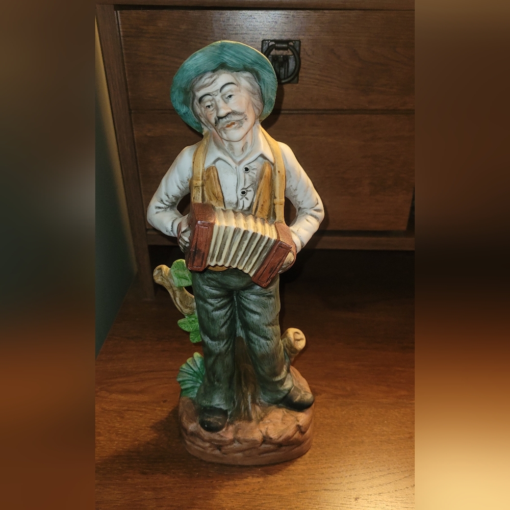 Vtg Capodimonte Figurine Statu Country AccordiSculpture Made in Italy